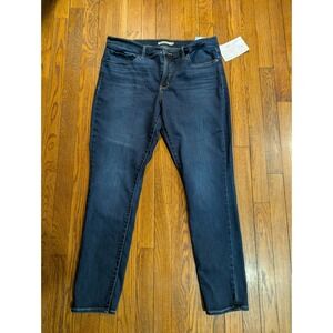 Levis 311 Shaping Skinny Jeans Dark Wash Blue Mid Rise Stretch 32x30 Womens